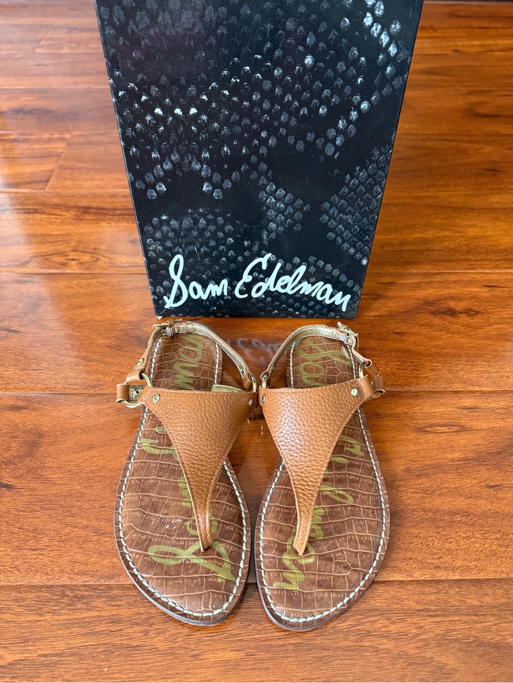 Sam Edelman Greta Leather T-Strap Sandals